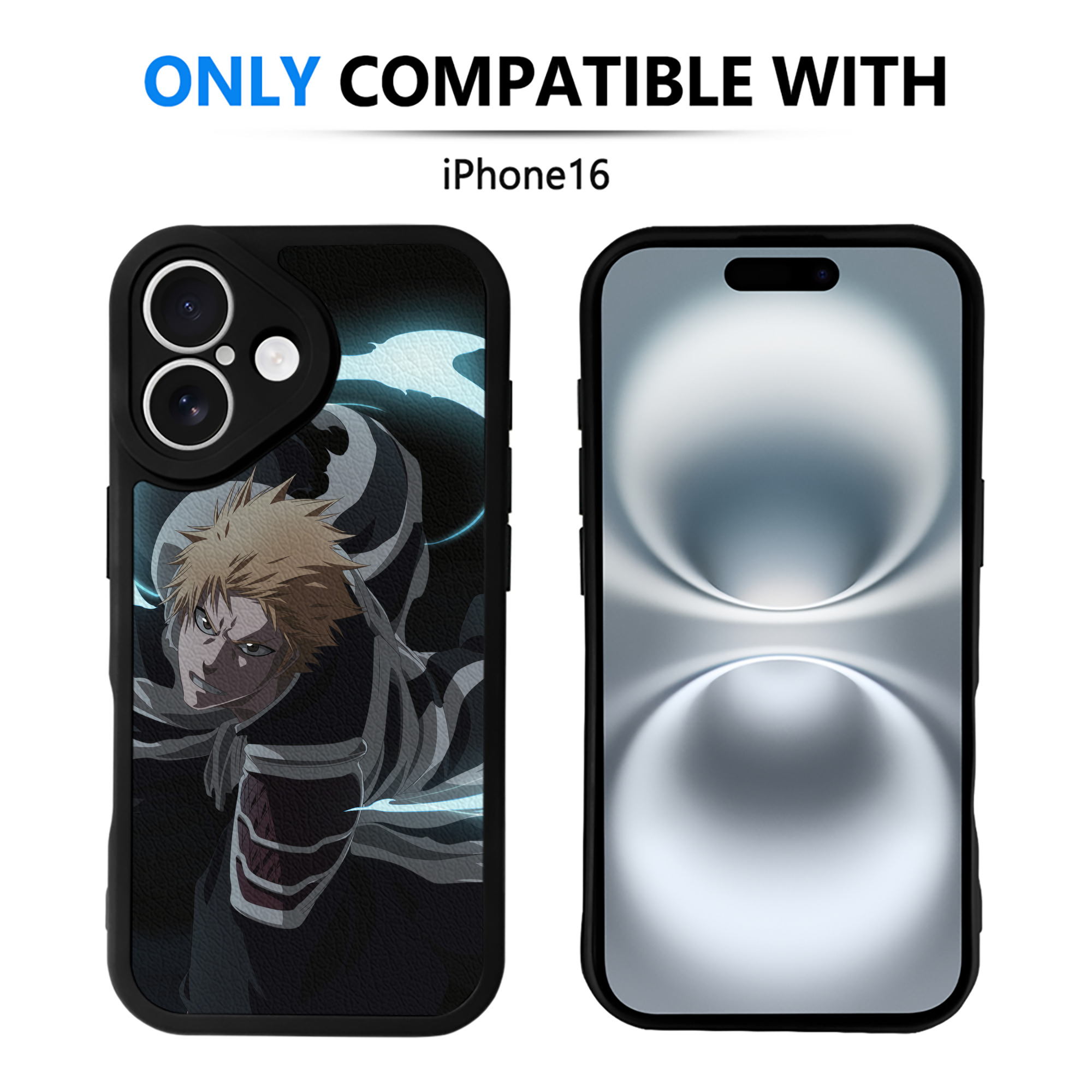 （画像用） ブリーチ BLEACH 【iPhone 16シリーズ対応】シリコンスマホケース（レザー調） 材質：シリコン